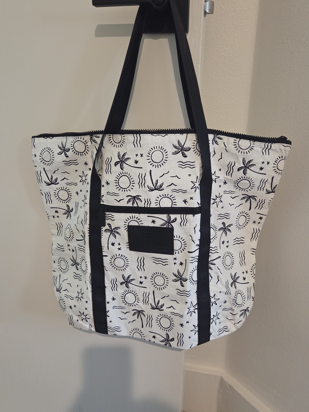 Local Beach Encinitas Tyvek Beach Tote Bag Palm Sun Print